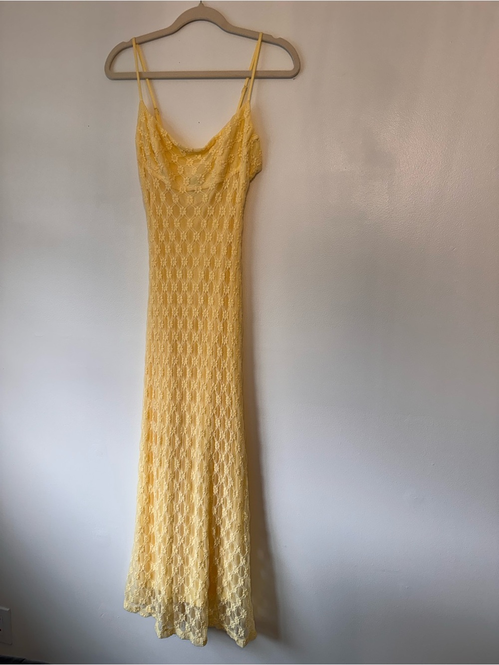 Adoni Mesh Maxi Dress in Canary Yellow